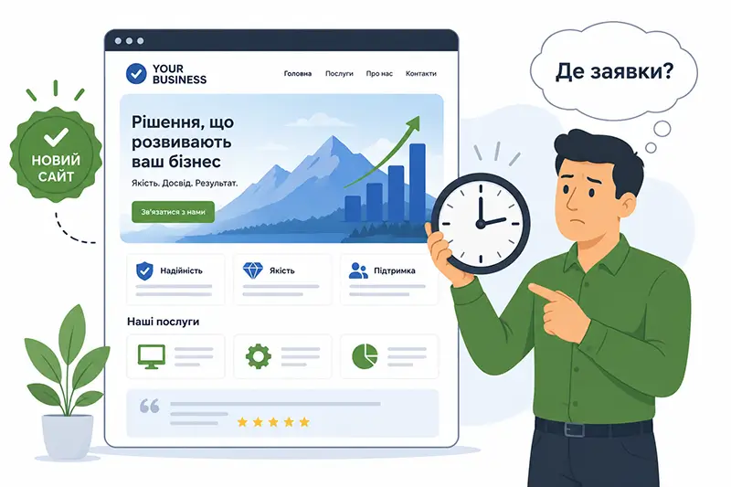 Новий сайт потребує часу для адаптації Google Ads, тому заявки не завжди з'являються одразу після запуску